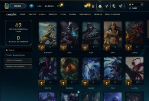 Platina 2 com 50 Champs e 47 Skins ( JG / ADC ) - League of Legends LOL