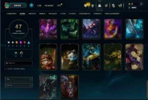 Platina 2 com 50 Champs e 47 Skins ( JG / ADC ) - League of Legends LOL
