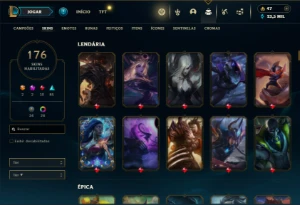 Prata 4 com TODOS os champs e 176 Skins ( MAIN SUP ) - League of Legends LOL