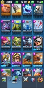 Conta CLASH ROYALE LVL 13, 4 Decks FULL, CHAMPION