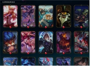 Conta LoL - Platina/Diamante - 265 skins Varias Prestigios - League of Legends