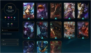 Conta plat 4 / 75 SKINS / Faltam 14 champs para ter todos - League of Legends LOL