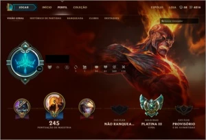 CONTA LEAGUE OF LEGENDS - PLATINA III LOL
