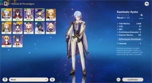 ✨GENSHIN IMPACT CONTA COM KAMISATO AYATO + JEAN⭐ AR7 ✨