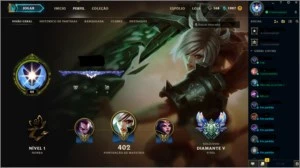 Conta no League of Legends  :-Diamante 5 , Todos os Champs LOL