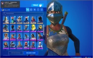 CONTA FORTNITE MAIS DE 80 SKINS,C/SALVE O MUNDO