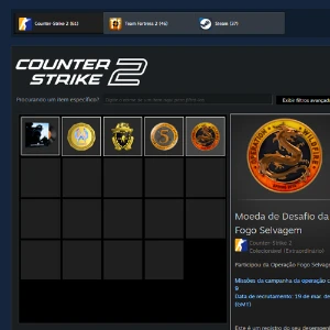 CONTA CS2 - Moeda de Desafio da Op. Fogo Selvagem - Counter Strike