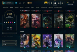 Unranked com TODOS os Champs e 228 Skins ( MONO SUP ) - League of Legends LOL
