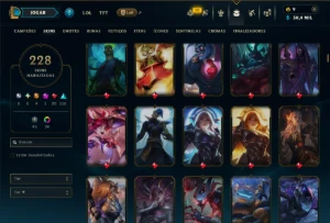Unranked com TODOS os Champs e 228 Skins ( MONO SUP ) - League of Legends LOL