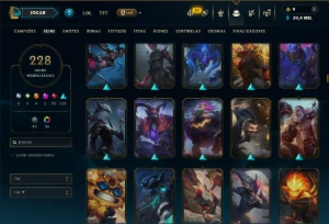 Unranked com TODOS os Champs e 228 Skins ( MONO SUP ) - League of Legends LOL