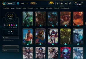 Unranked com TODOS os Champs e 228 Skins ( MONO SUP ) - League of Legends LOL