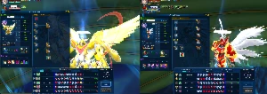 Conta EndGame LADMO - Server Omega com 2 U - Digimon Masters Online