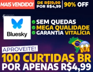 [Promoção] 100 Curtidas BlueSky por apenas R$ 4,99 - Redes Sociais