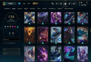 Bronze 4 com TODOS os Champs e 136 Skins (Mais de 100 Jogos) - League of Legends LOL