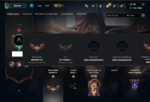 Bronze 4 com TODOS os Champs e 136 Skins (Mais de 100 Jogos) - League of Legends LOL