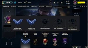 Conta Lol Diamante 2 Lvl 300+ - League of Legends