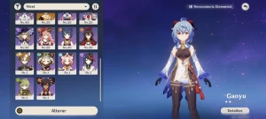 Conta Genshin Impact AR 32 Com Ganyu, Xiao, Diluc E Qiqi