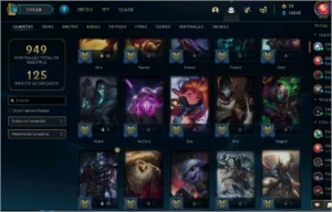 Conta lvl 610, skin 220, 114 campeão c/ maestria 7. 949 pts - League of Legends LOL