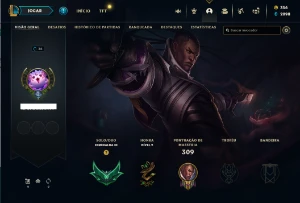 Conta esmeralda de 2015. 70% win rate - League of Legends LOL