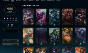 Conta Lol 980 Skins + 247 Chromas + 590 Ícones - League of Legends