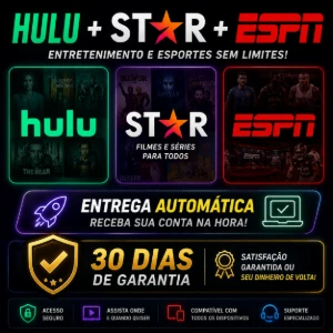 Hulu, Espn ,Netflix, Tnt,Prime,Chatgpt(30 Dias) - Assinaturas e Premium