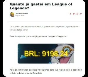 Conta De Lol 1295 Skins Mestre Primeira Etapa - League of Legends