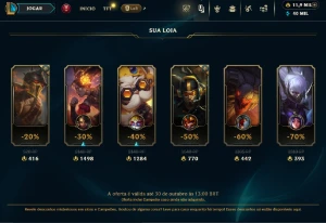 12K De Rp - 40K De Ea - 59 Skins - Unranked - Alta Demanda - League of Legends LOL