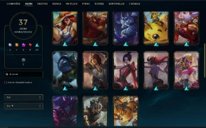 12K De Rp - 40K De Ea - 59 Skins - Unranked - Alta Demanda - League of Legends LOL