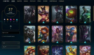 12K De Rp - 40K De Ea - 59 Skins - Unranked - Alta Demanda - League of Legends LOL