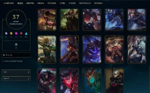 12K De Rp - 40K De Ea - 59 Skins - Unranked - Alta Demanda - League of Legends LOL