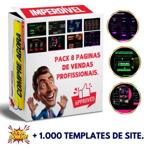 Paginas de Vendas - 8 Templates Profissionais + 1.000 Sites - Softwares e Licenças