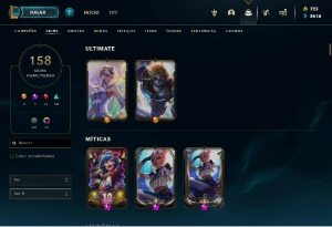 Conta lol todos os campeoes 158 skins