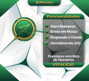 • WaSender 4.6 • Envio em Massa • Gera Número e Envia •