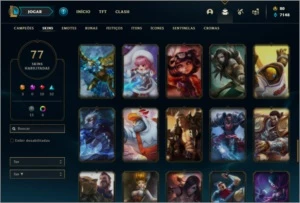 Conta ouro 4 com 103 champs e 77 skins (3 Ultimates) - League of Legends LOL
