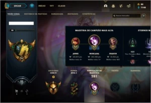Conta ouro 4 com 103 champs e 77 skins (3 Ultimates) - League of Legends LOL