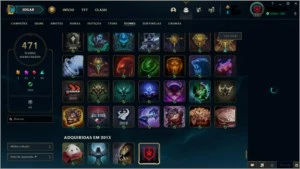 Conta lol 2013 292 skins Plat II - League of Legends