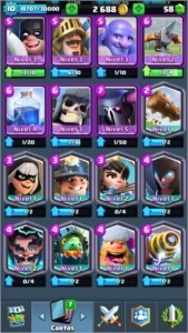 Conta nível 10 com 9 lendárias - Clash Royale