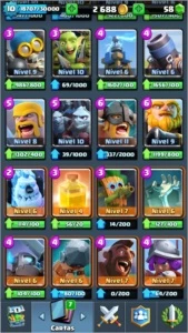 Conta nível 10 com 9 lendárias - Clash Royale