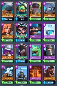 CONTA CLASH ROYALE LVL 12 50% PRO 13, COM 200.000 DE GOLD