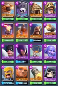 CONTA CLASH ROYALE LVL 12 50% PRO 13, COM 200.000 DE GOLD