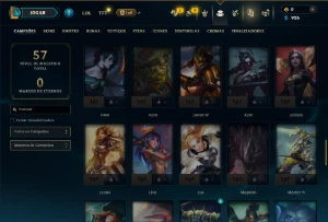 Unranked com 75 Champs e 2 Skins - League of Legends LOL