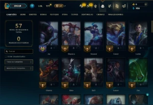 Unranked com 75 Champs e 2 Skins - League of Legends LOL