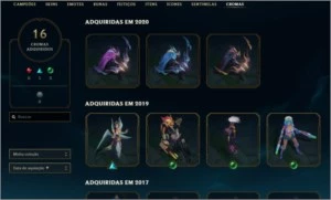 Conta Platina 3 382 Skins(1 Skin ou mais pra cada ADC)Barato - League of Legends LOL