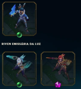 Conta mono Riven com cromas raros diamante 4 - League of Legends LOL