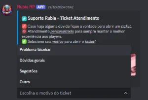 Bot de Ticket e Mensagem Embed Personalizada para Discord - Outros