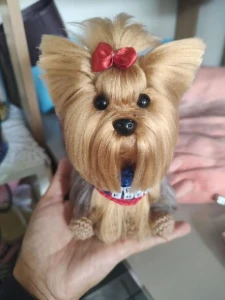 Casal Mini Pet Yorkshire - Amigurumi de Crochê - Artesanato e Personalizados