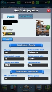 Clash Royale - Conta nível 8 com 2 Lendárias