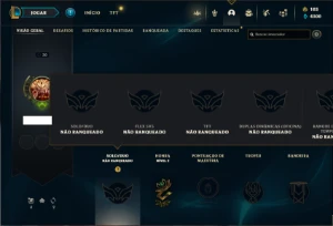 Unranked com 75 Champs e 15 Skins + 1 Rara do Rammus Rei - League of Legends LOL