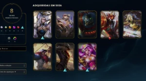 Conta de Lol | Platina 1 | 8 skins | 1 skin +2 ativar | 100+ - League of Legends