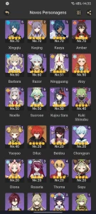 Conta ar 57 duas armas do passe 3 skins 11 t5 - Genshin Impact